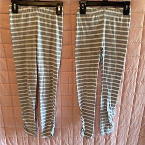 Gray and White Striped Leggings 
Price for both. Will sell separately.